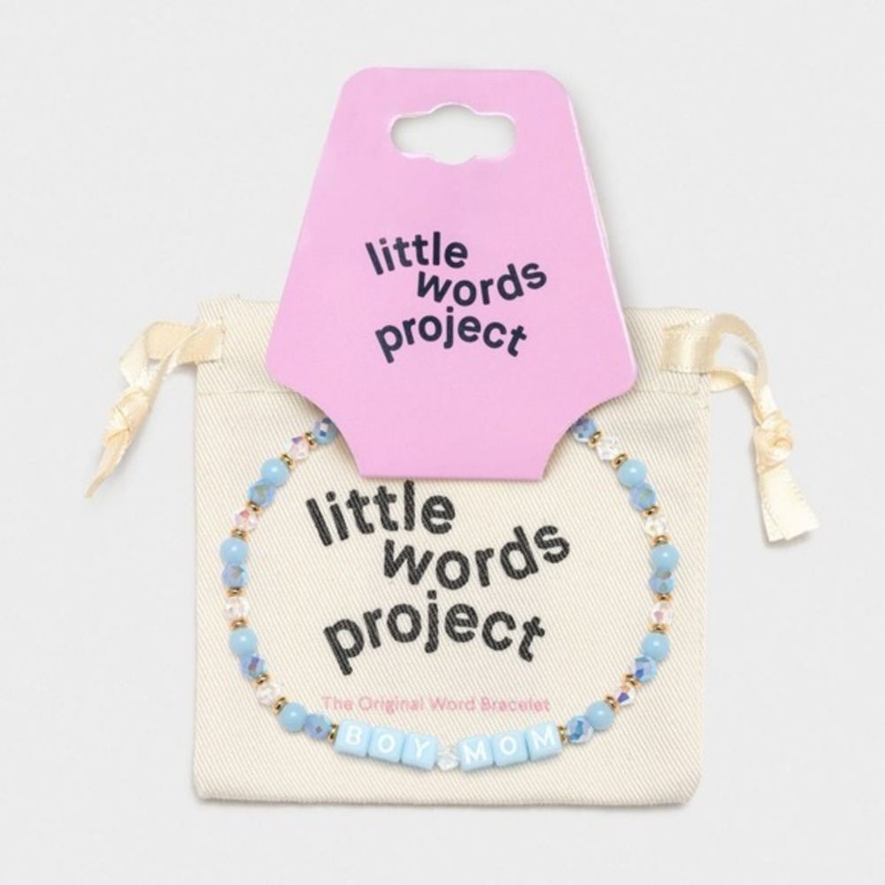 Little Words Project Boy Mom Beaded Bracelet - Blue - NWT